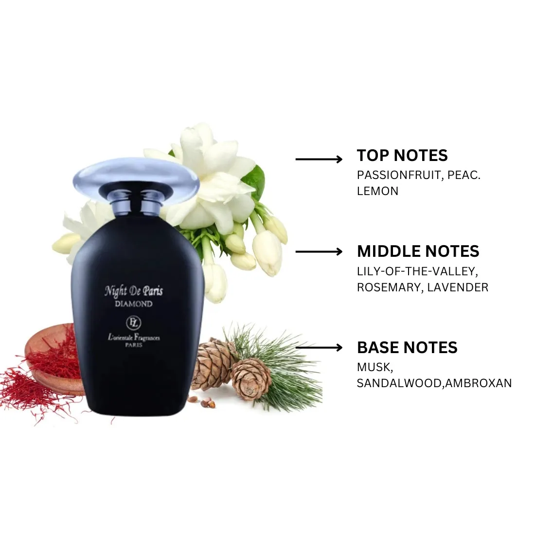 Night de Paris Diamond By Lorientale Fragrances Eau de Parfum 3.4 oz| | Buy 1 Get 1 50% OFF